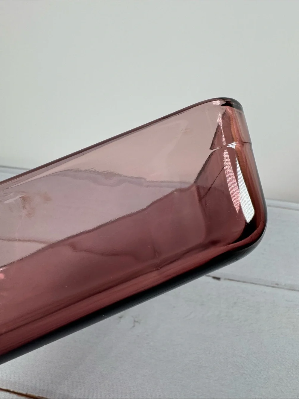 Vintage Pyrex Cranberry 3 Cup Rectangular Baking Dish 7210